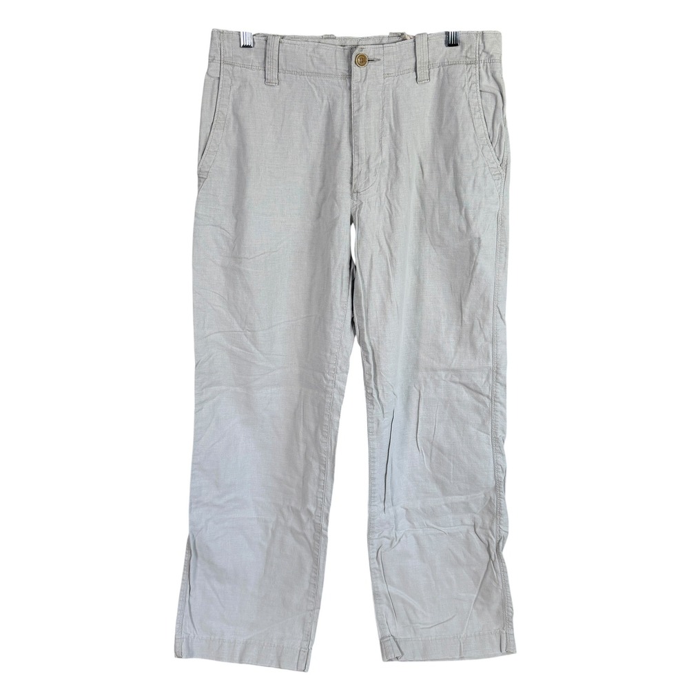 Vintage Banana Republic Linen Blend Pants Mens Actual 30x30 Beige Straight Leg